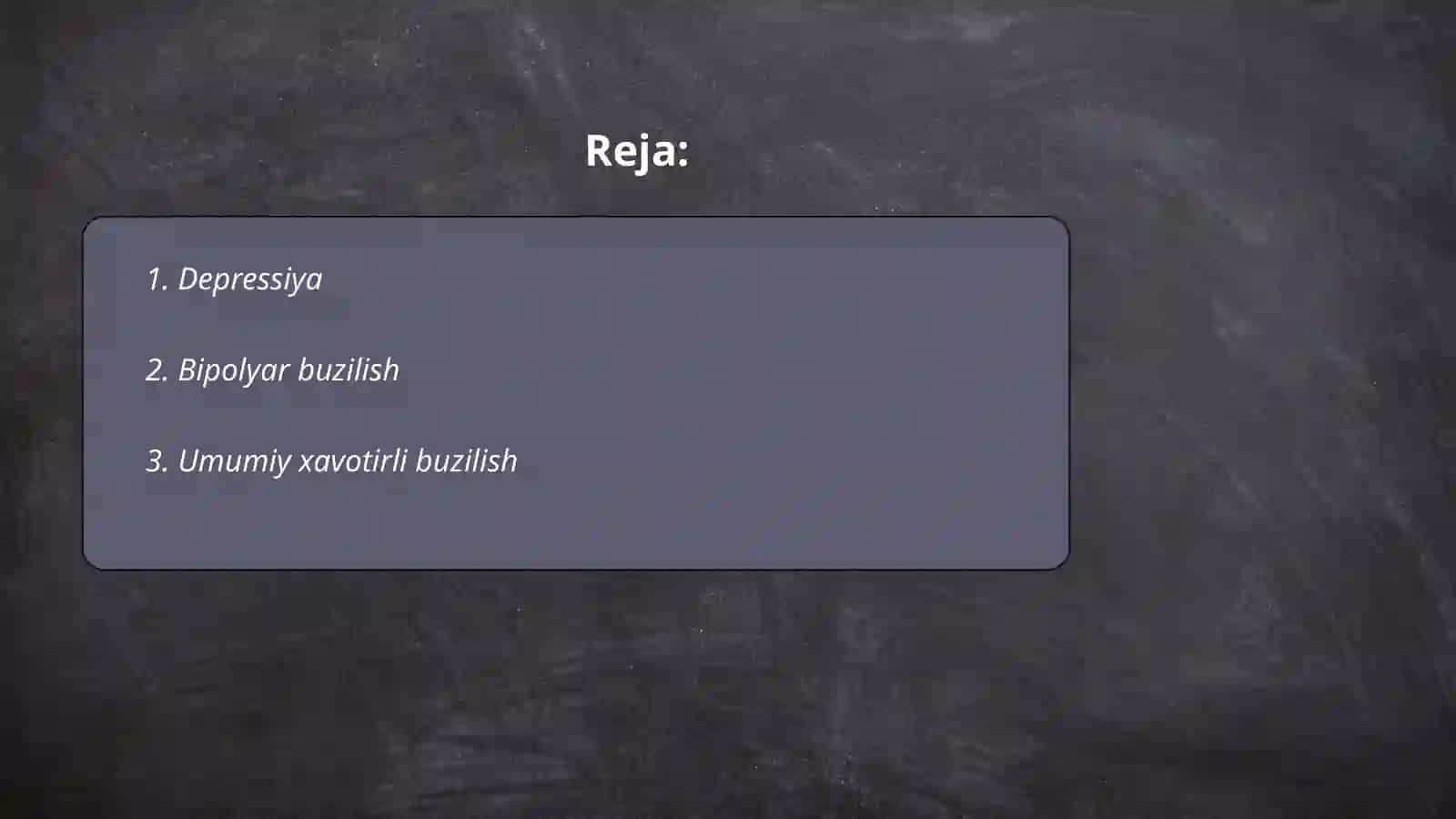 Psixologik kasalliklar 2