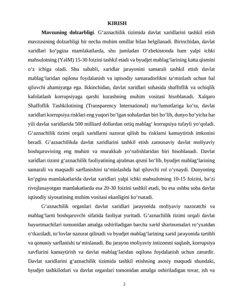 G‘aznachilikda davlat xaridlarini tashkil etish 2