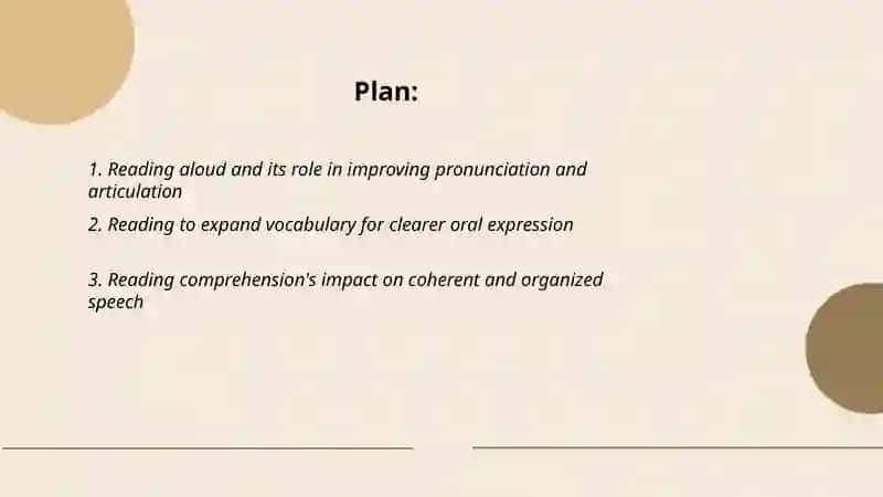 The importance of reading in oral speech 2