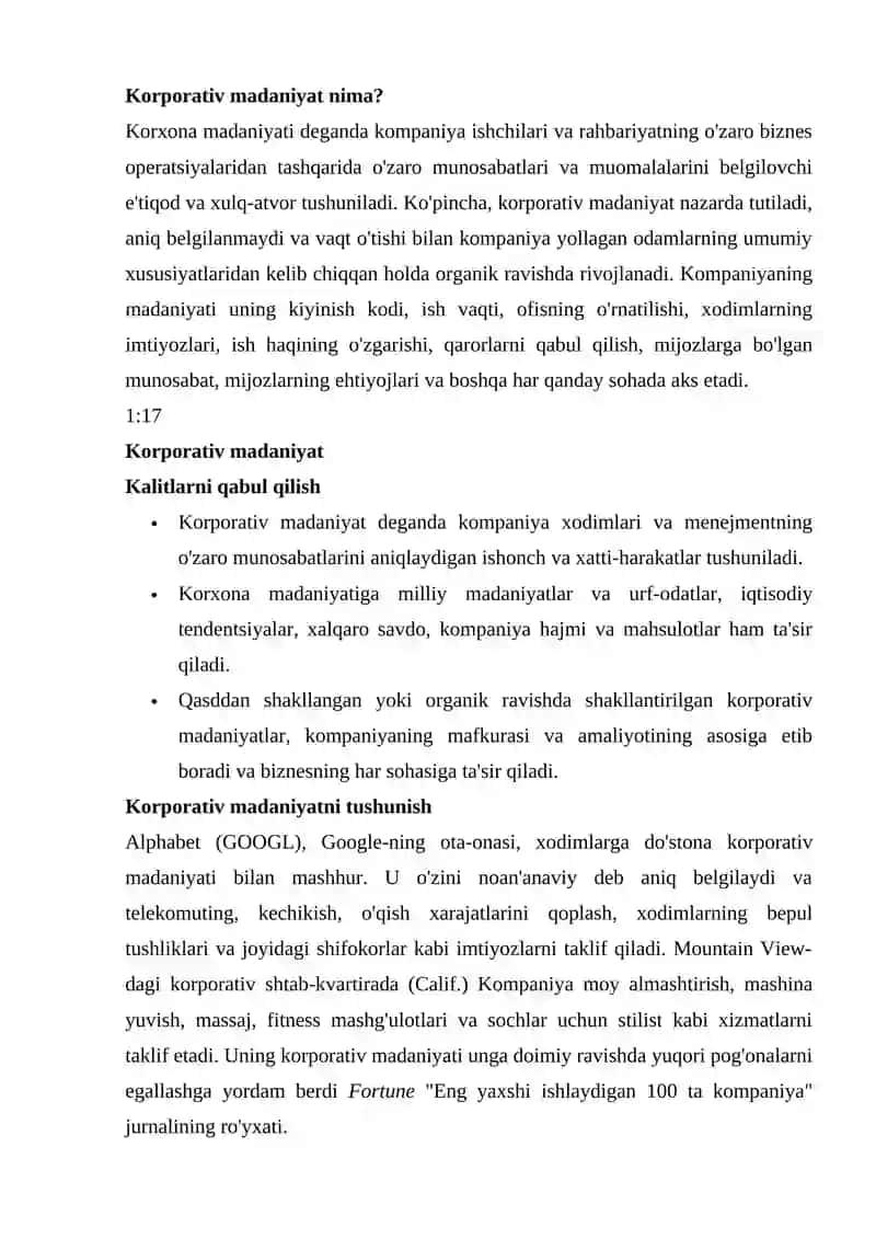 KORPORATIV MADANIYAT MODELLARI 2