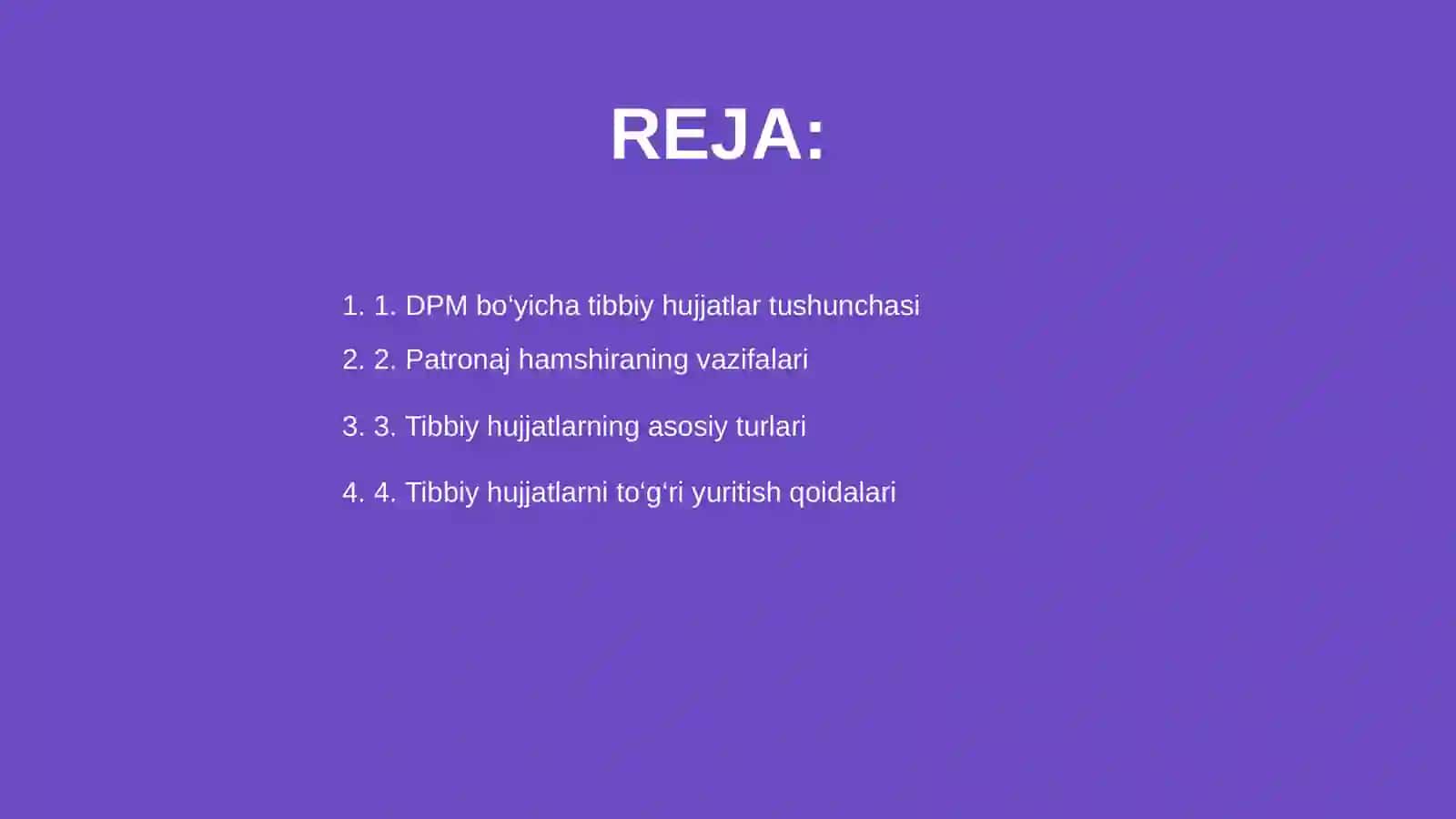 DPM da yuritiladigan tibbiy hujjatlar 2