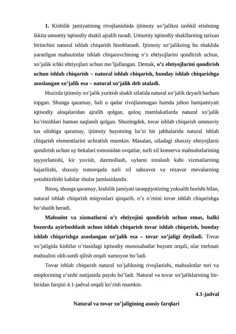 TOVAR VA PUL MUNOSABATLARI 2