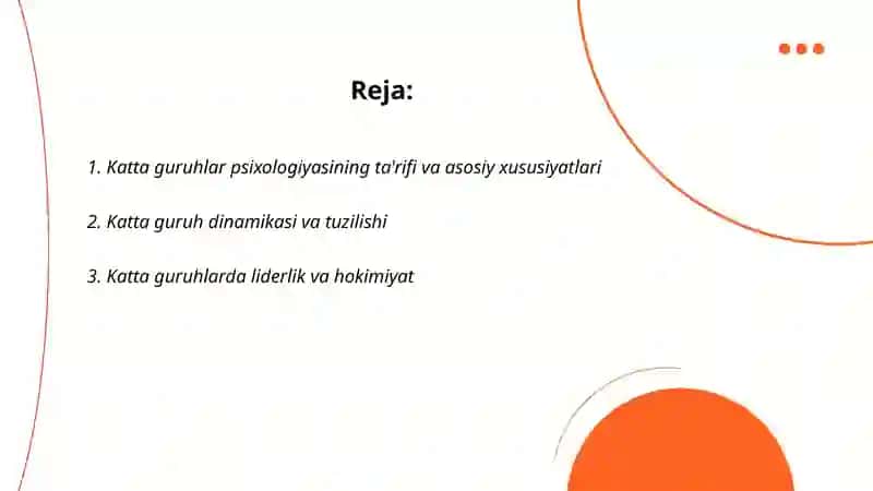 Katta guruhlar psixologiyasi 2