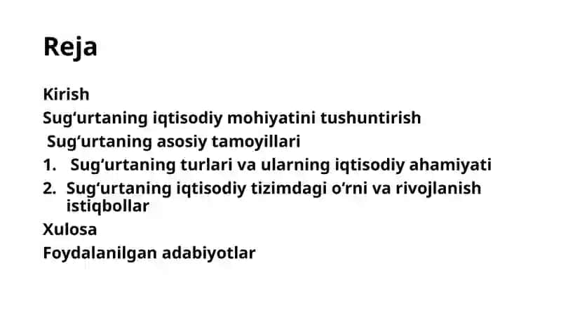 Sugʻurtaning iqtisodiy mohiyati 2