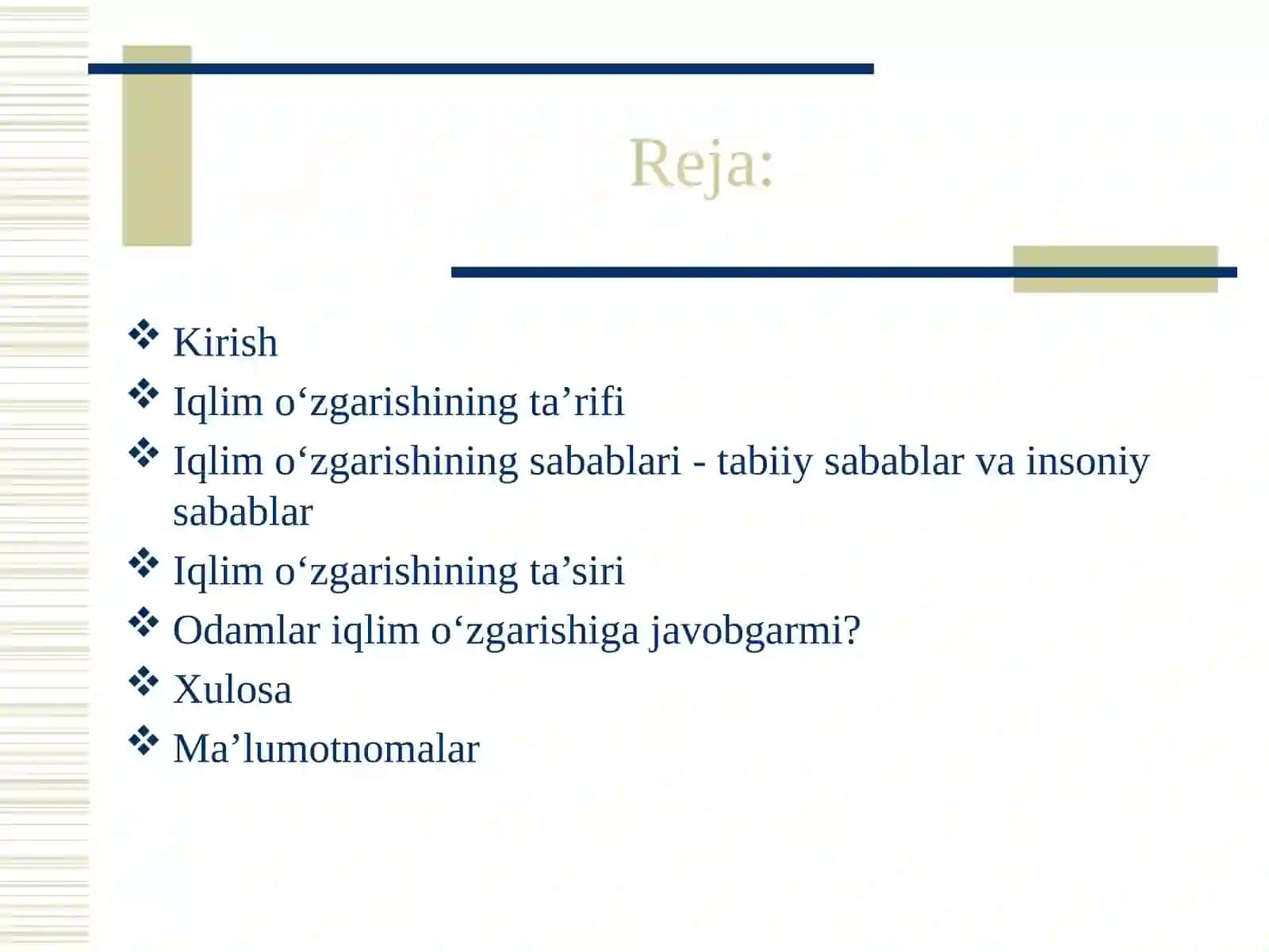 Iqlim o'zgarishi va uning oqibatlari 2