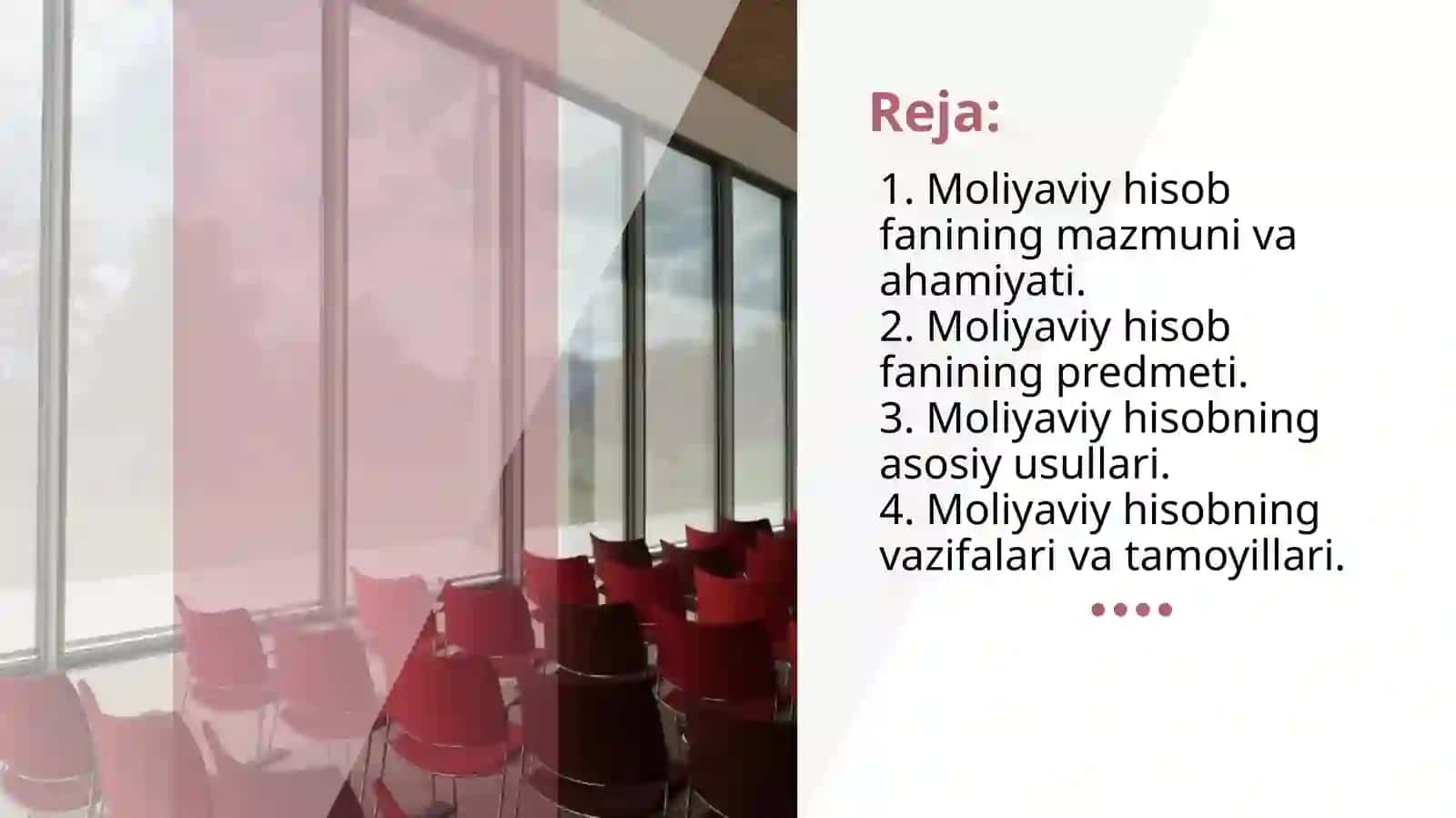 Moliyaviy hisos asoslari fanining predmeti va usullari 2