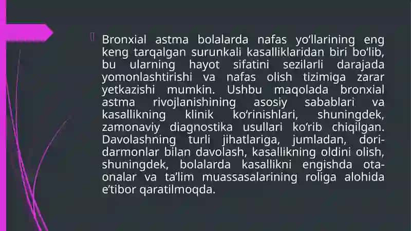 Bolalarda bronxial astma kasalligi 2