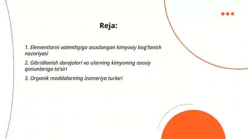 Organik kimyoning asosiy qonunlari 2