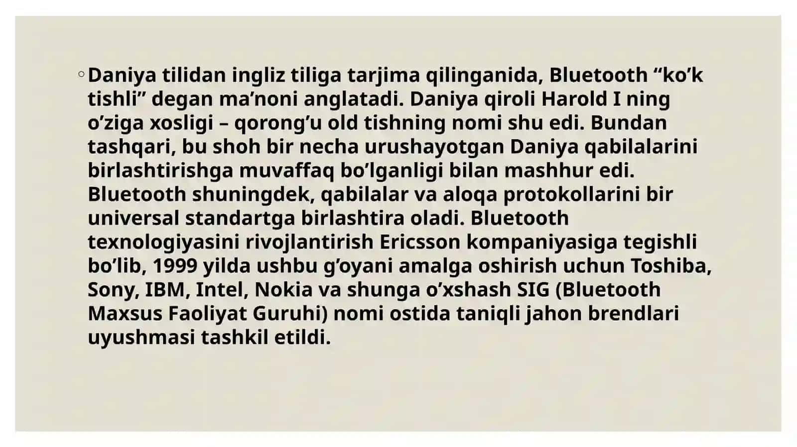 Bluetooth nima? 2