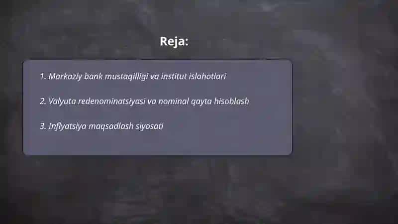 Pul Islohotlari 2