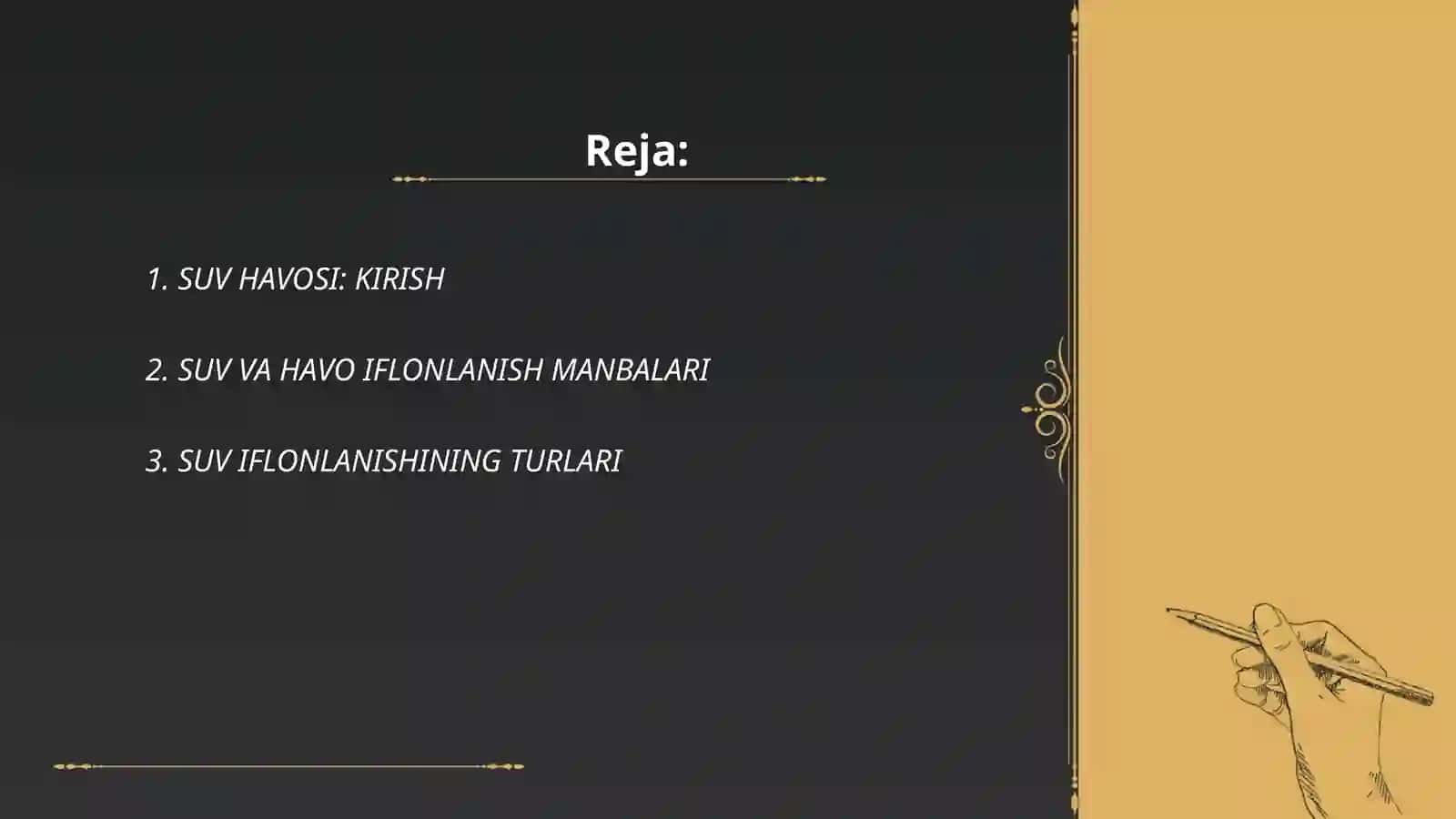 SUV HAVOSI: KIRISH 2