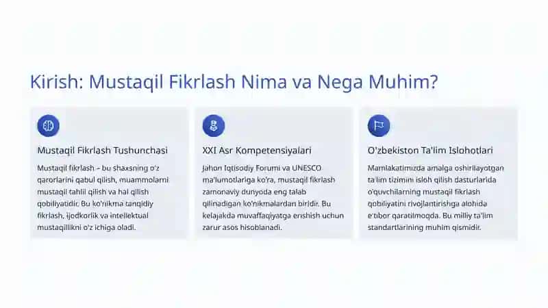 Mustaqil Fikrlash 2