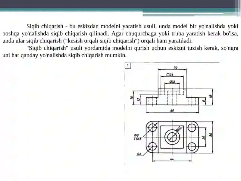 Ma'ruza № 8. Kompas tizimidagi hajmli modellashning xususiyatlari 2