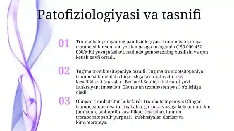 Nasliy Va Orttirilgan Trombotsitopatiyalar Va Trombatsitopeniyalar 2