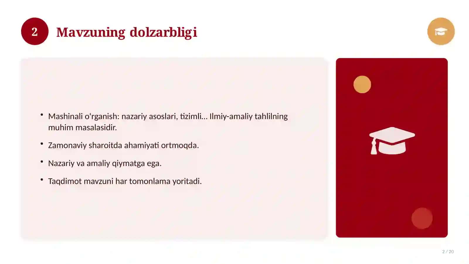 Mashinali o'rganish: nazariy asoslari, tizimli yondashuvda (Kurs ishi) 2