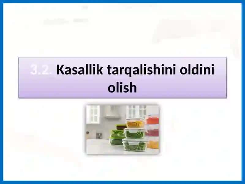 Kasallik tarqalishi ni oldini olish 2