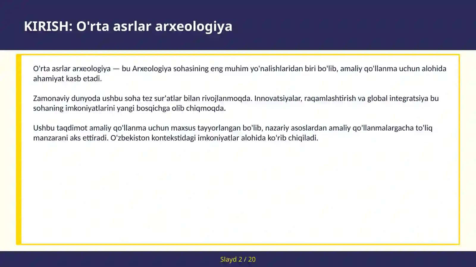 O'rta asrlar arxeologiya - Keramika — amaliy qo'llanma 2