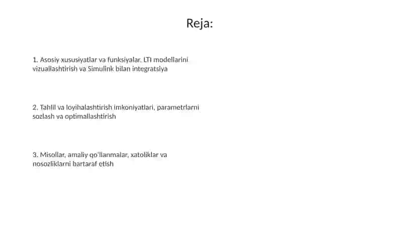 Simulink LTI-Viewer vositasi 2