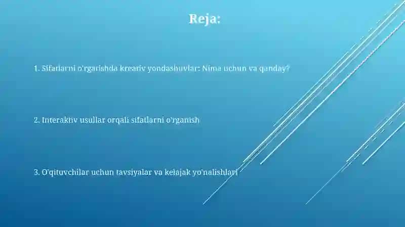 Sifatlarni o'rgatishda kreativ metod va usullar 2