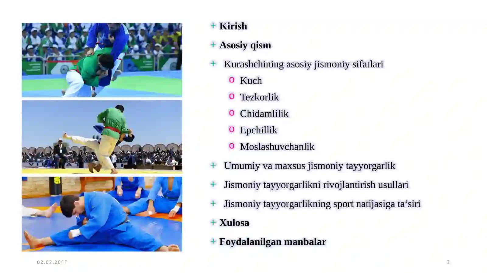 KURASHDA JISMONIY TAYYORGARLIK TO’G’RISIDA TUSHUNCHA 2