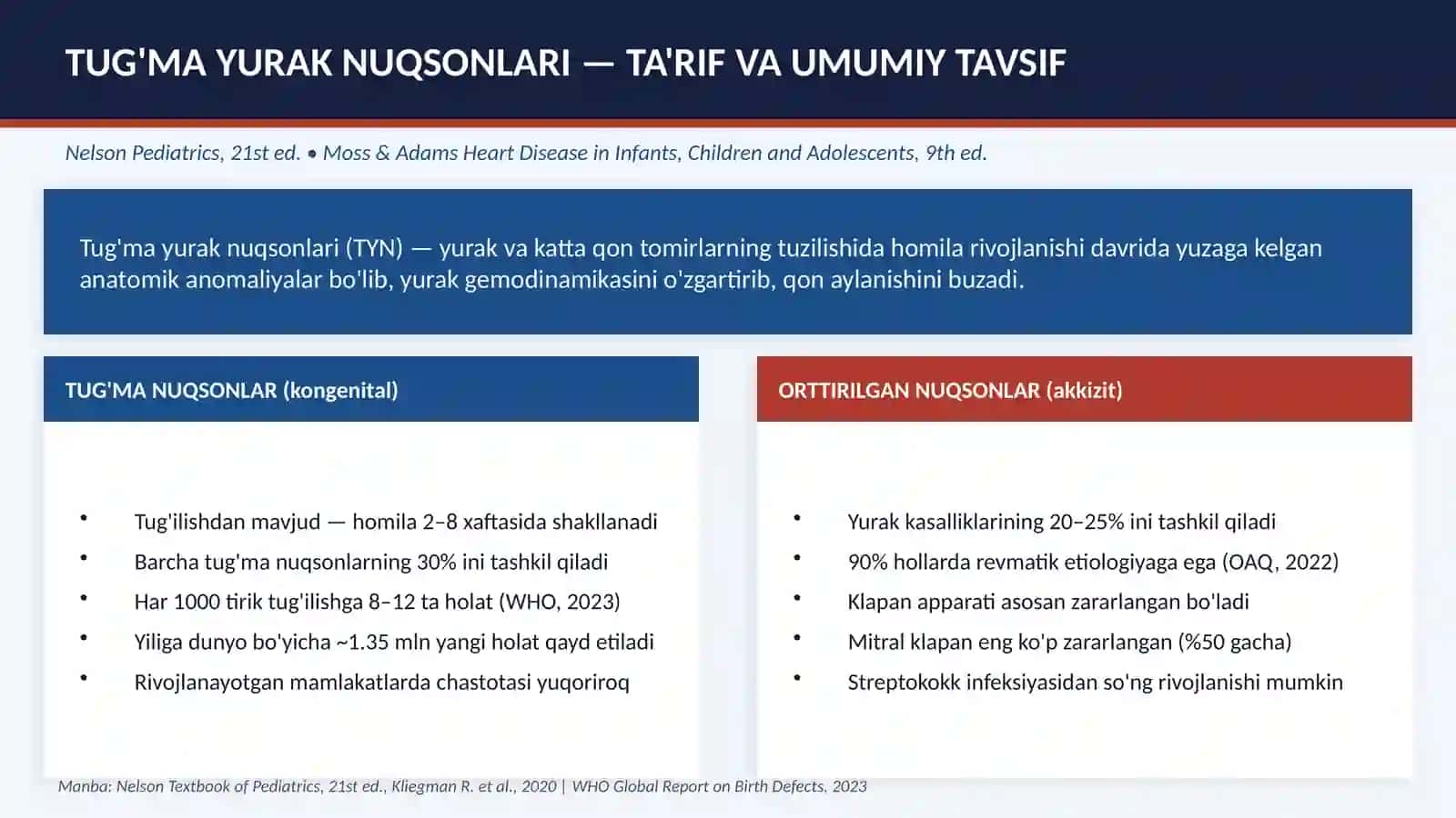 BOLALARDA TUG'MA YURAK NUQSONLARI 2