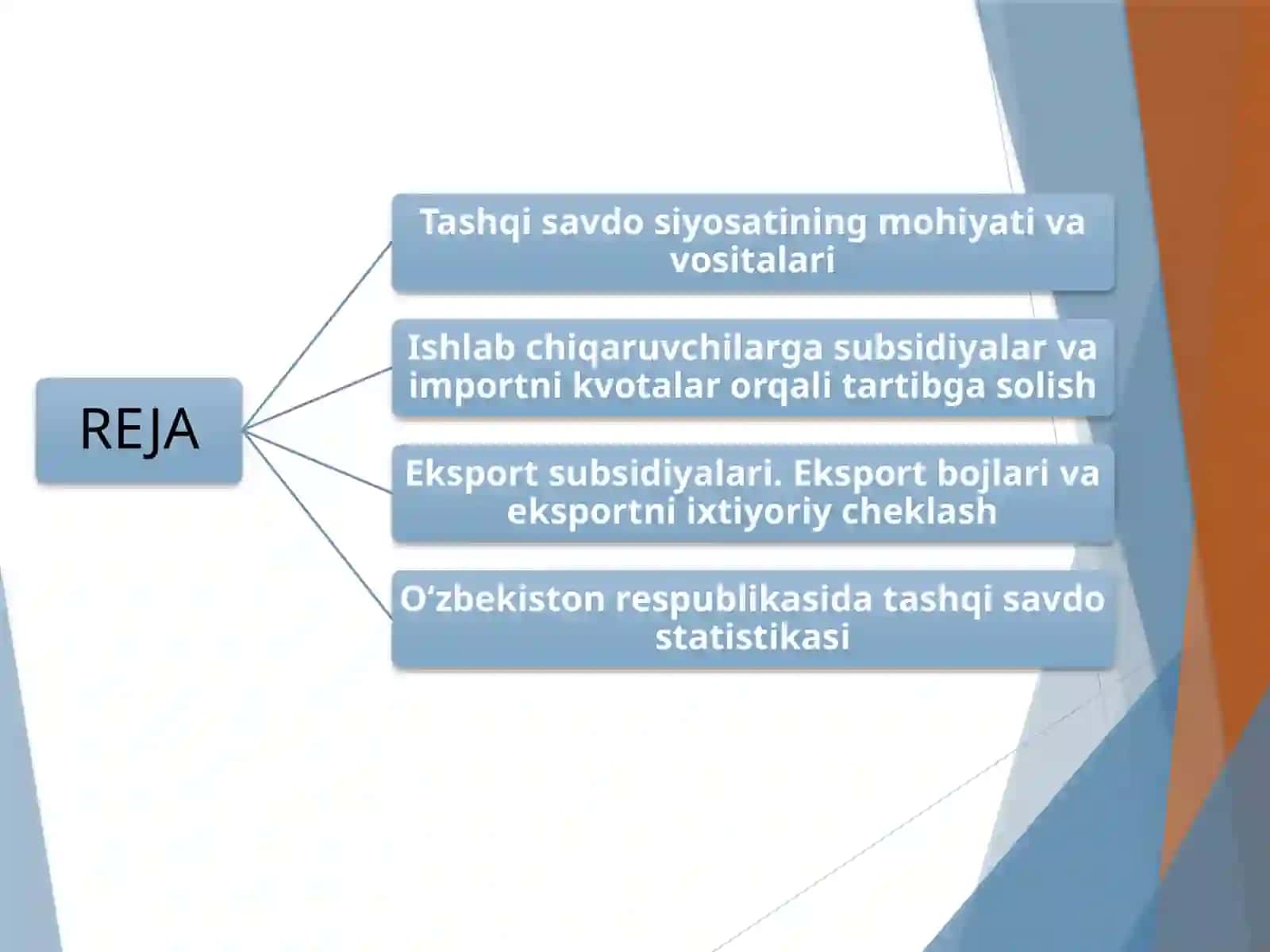 Tashqi savdo siyosati 2