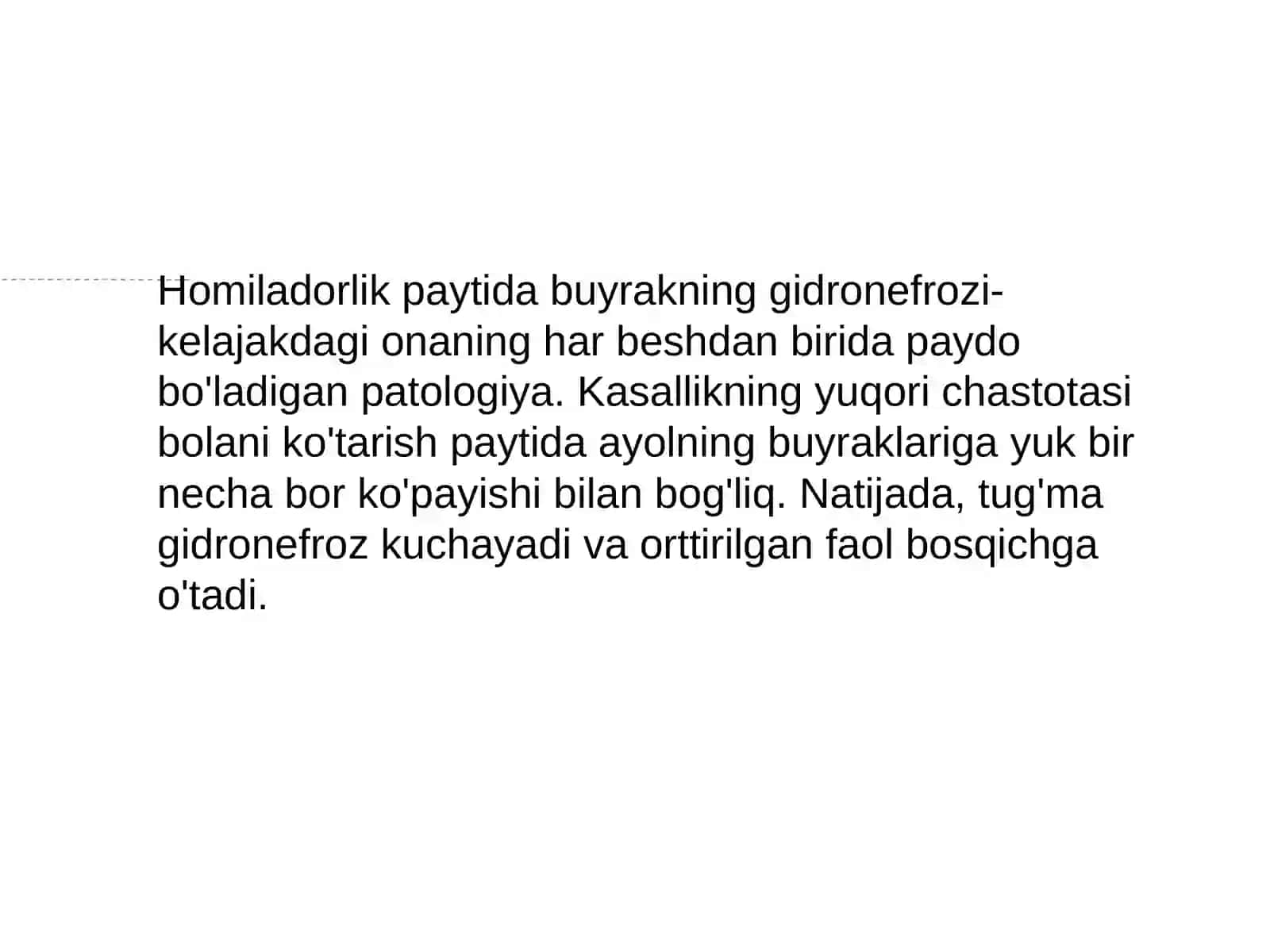Homiladorlik davrida Gidronefroz 2