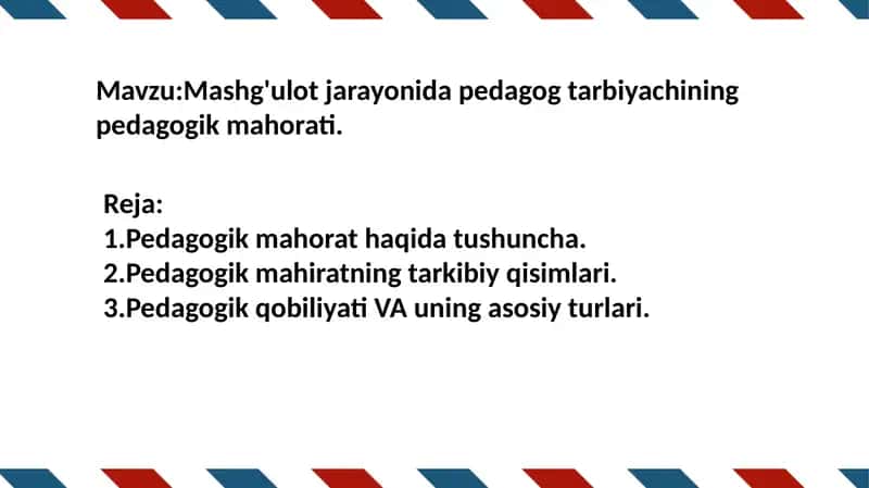 Pedagogik mahorat haqida 2