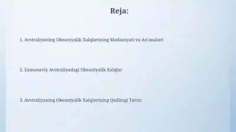 Avstraliya Okeaniya xalqlari tarixi 2