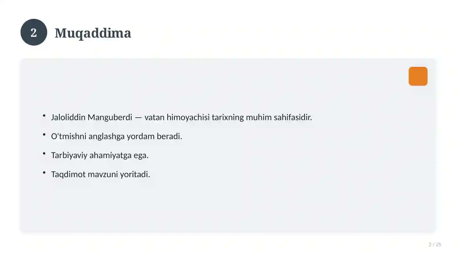 Jaloliddin Manguberdi — vatan himoyachisi 2