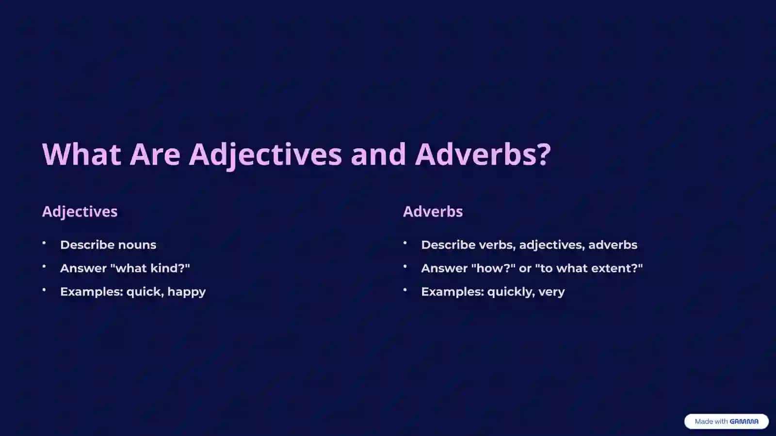 Using Adjectives as Adverbs 2