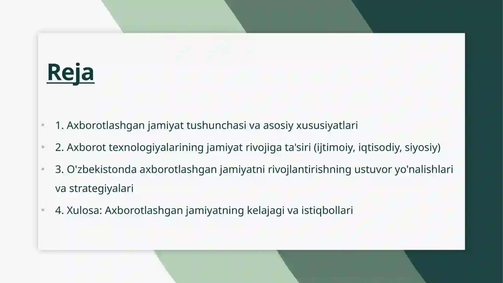 Axborotlashgan jamiyat va uning istiqbollari 2