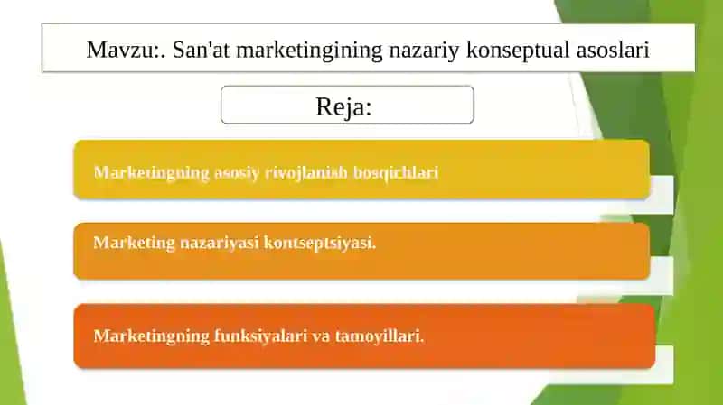 San'at marketingining nazariy konseptual asoslari 2