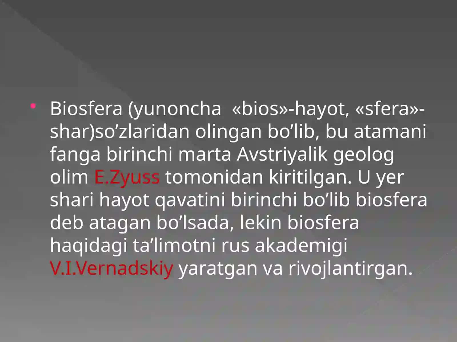 BIOSFERAGA ANTROPOGENNING TA’SIRINI O’RGANISH 2