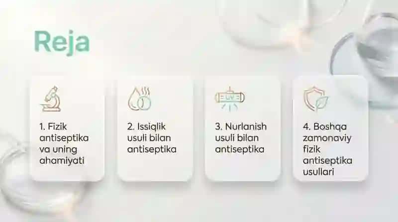 Zamonaviy fizik antiseptika usullari 2
