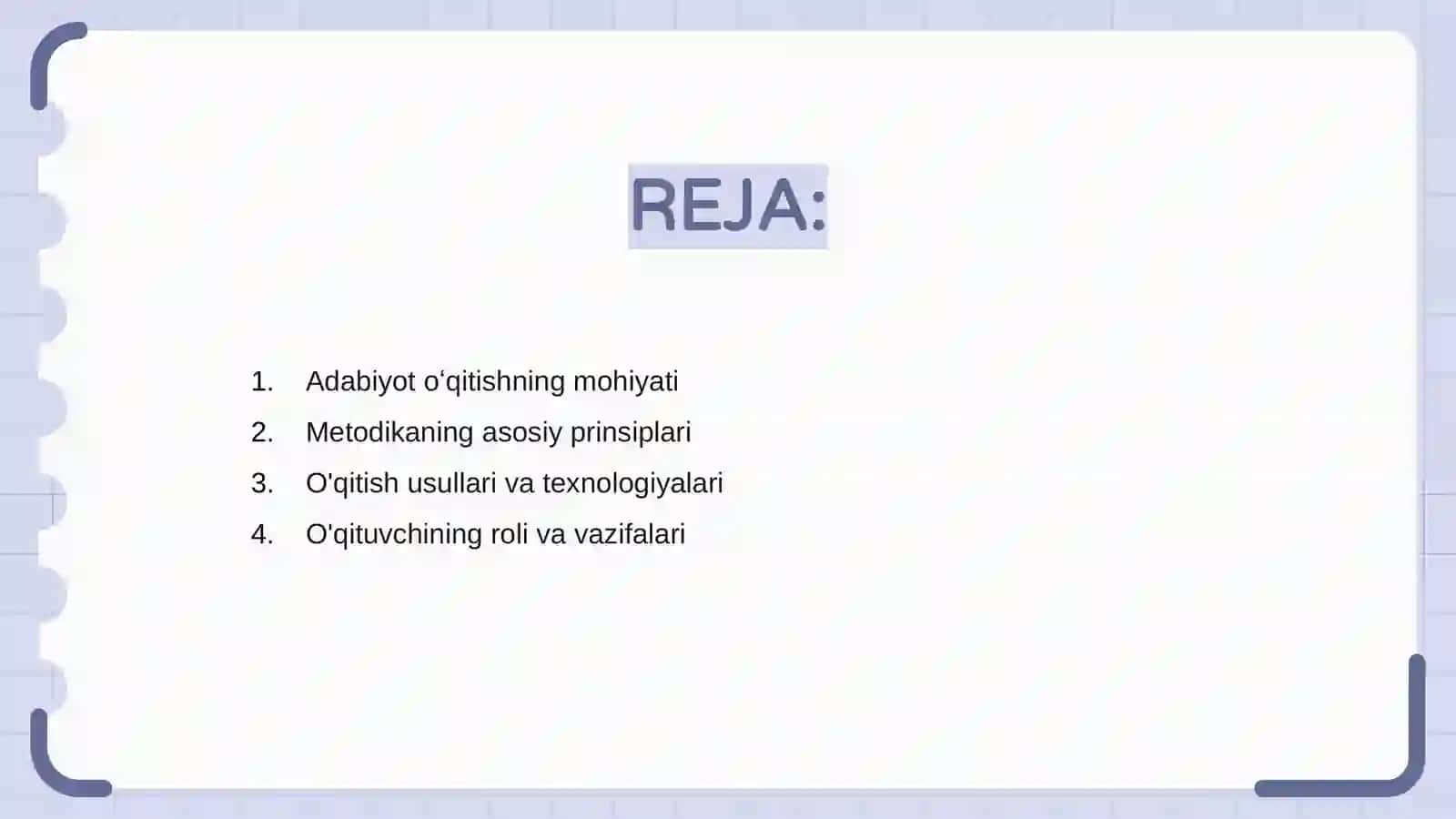 Adabiyot oʻqitish metodikasi 2