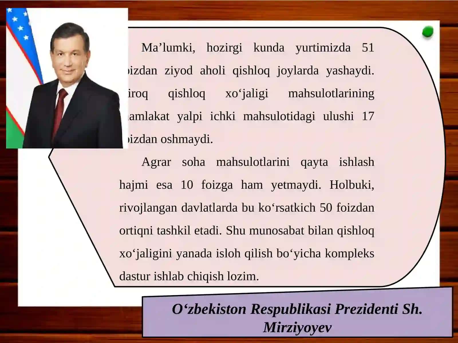 QISHLOQ JOYLARDA TADBIRKORLIK 2