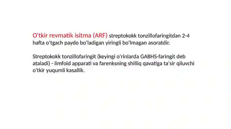 O'tkir revmatik isitma 2