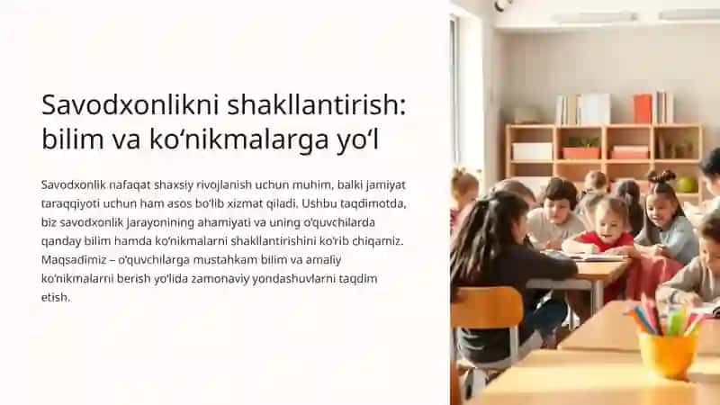 Savodxonlikni shakllantirish 2