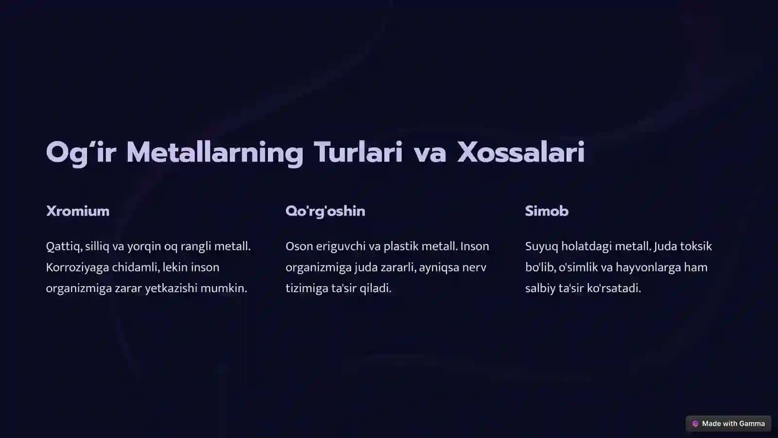 Ogʻir Metallar Haqida Umumiy Maʼlumot 2