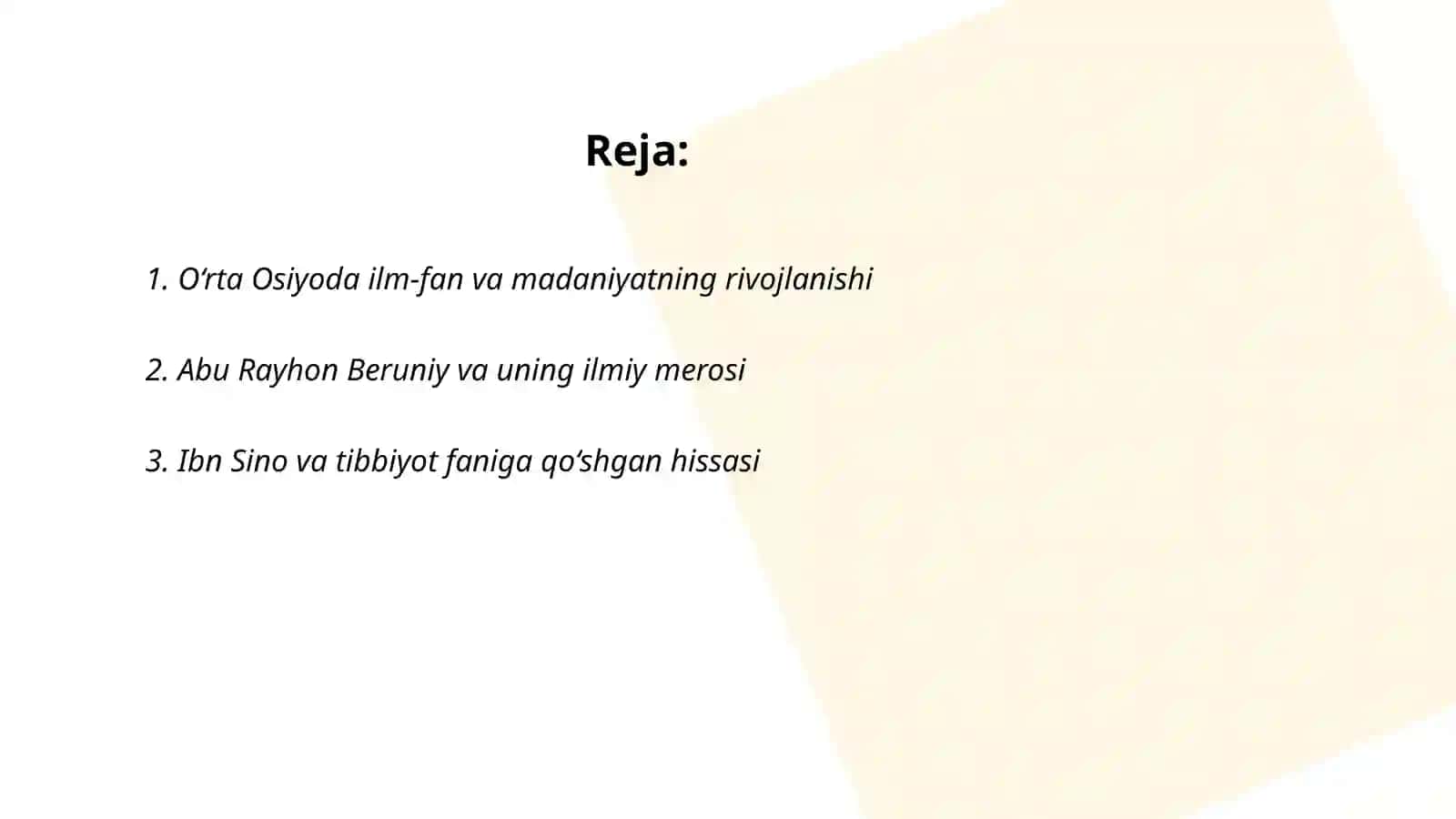 O'rta Osiyo olimlari ilmiy merosi o'rni 2