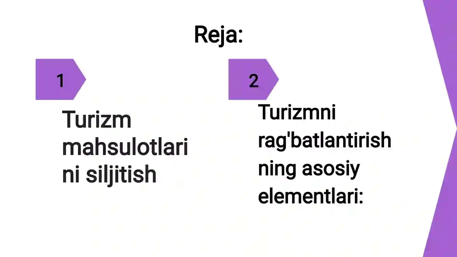 Turistik mahsulotini siljitish 2