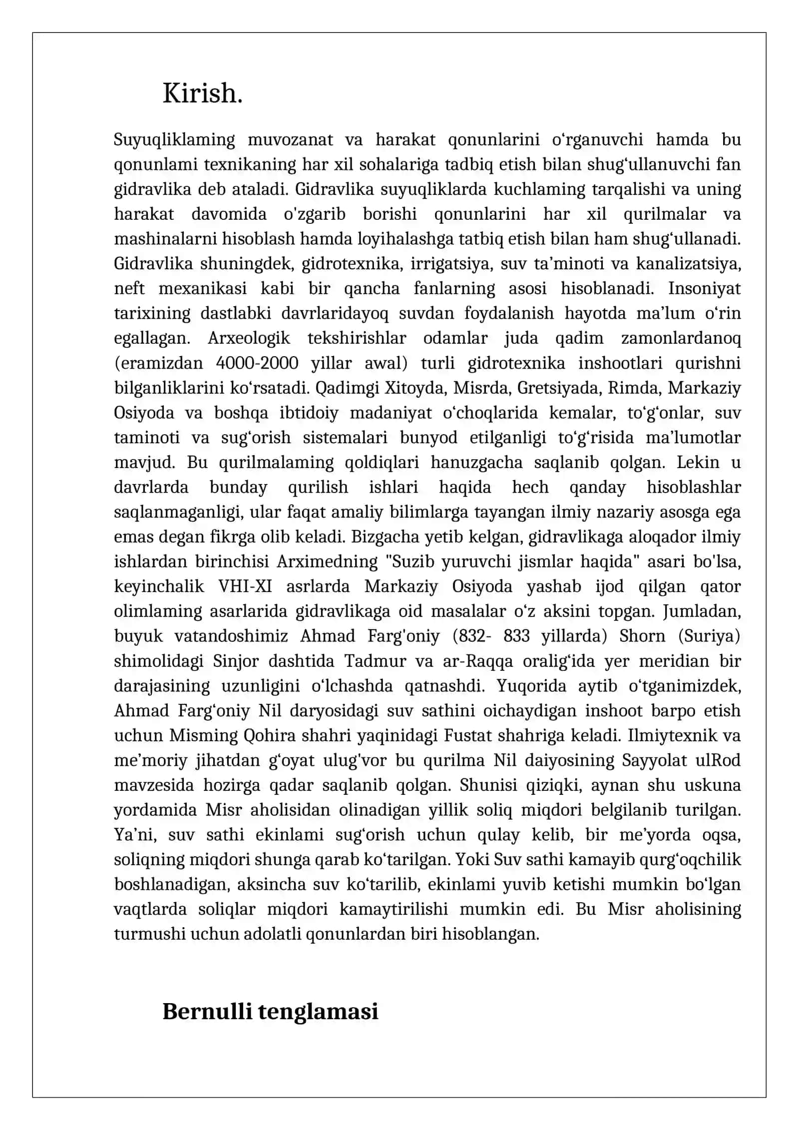 Bernulliy formulasi 2