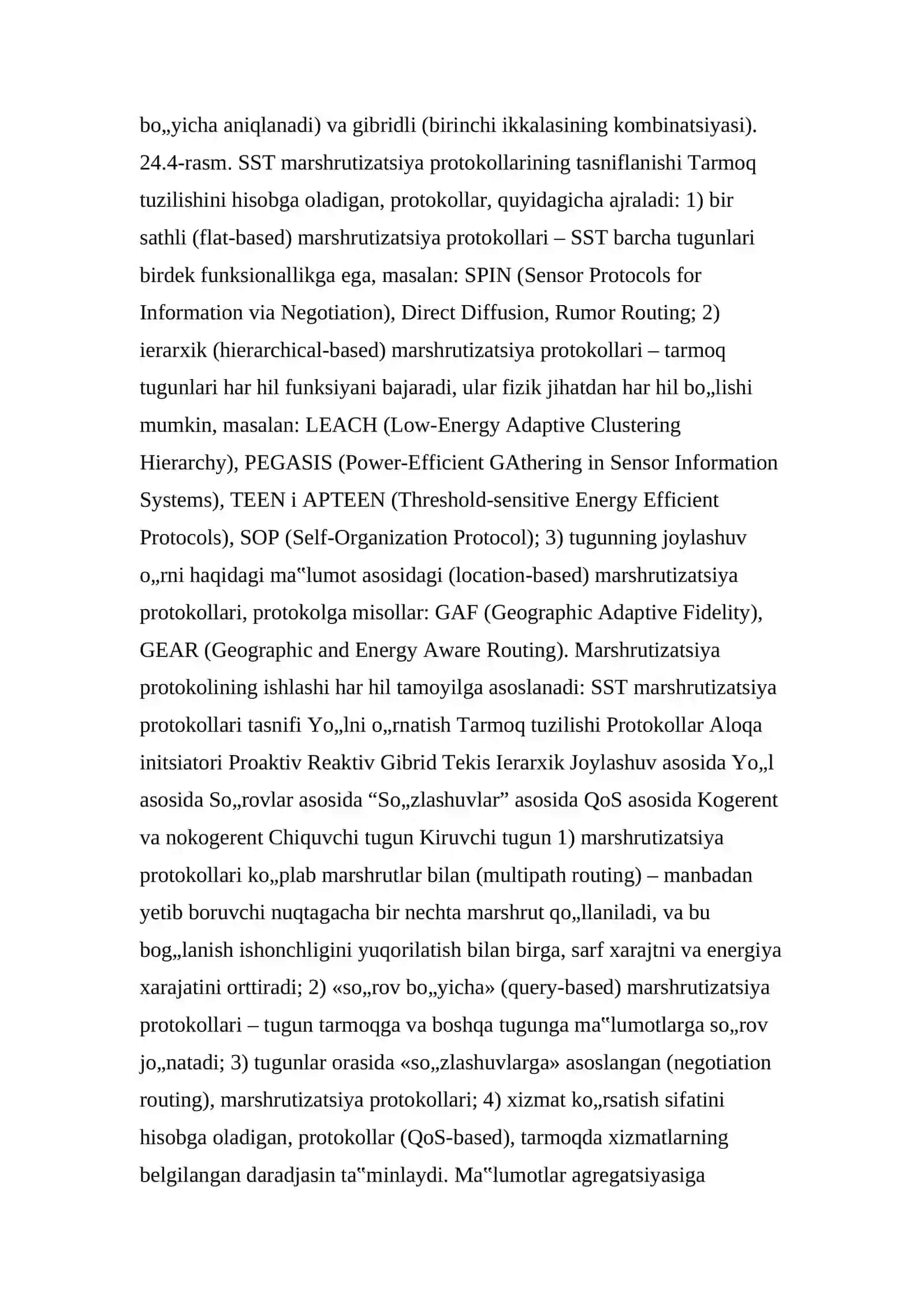 Simsiz sensor tarmoqlarida marshrutizatsiyalash protokollari 2
