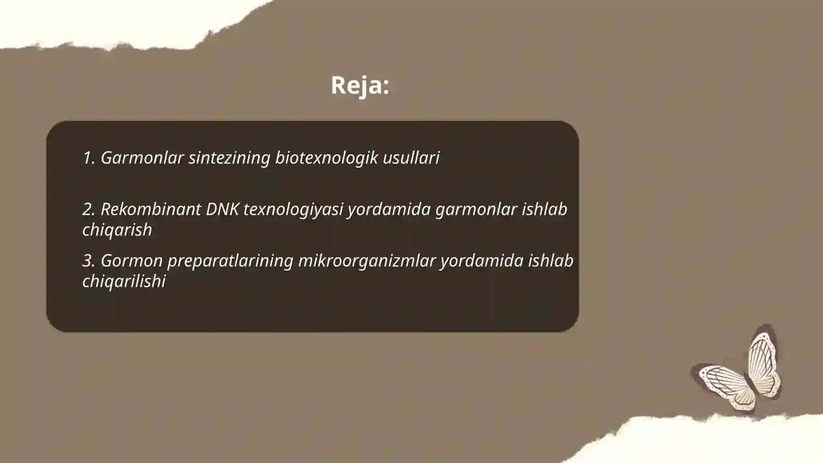 Garmonlar ishlab chiqarish biotexnologiyasi 2