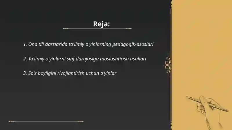 Ona tili darslarida ta'limiy o'yinlarni qo'llash 2