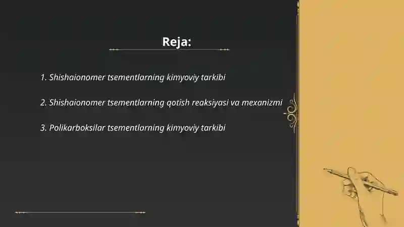 Shishaionomer tsementlar tarkibi va hususiyatlari 2