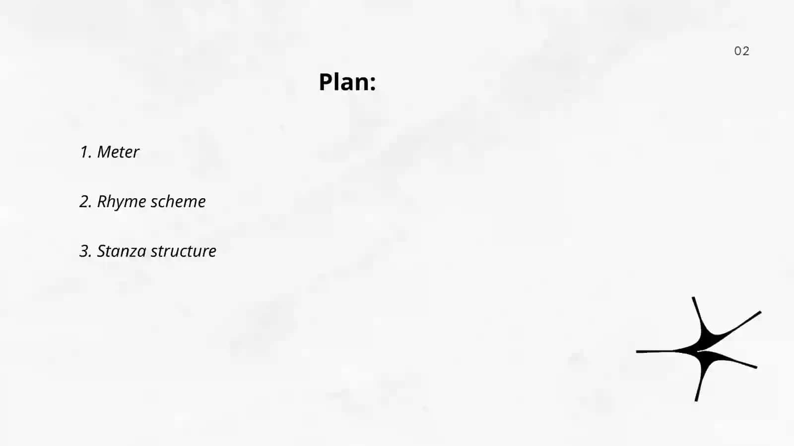 The structure of a poetry 2