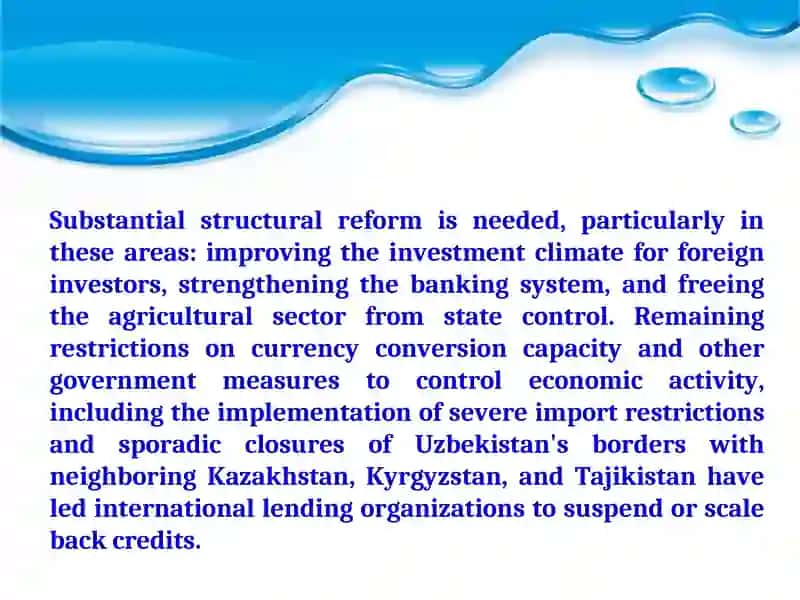 Economic Policy Reforms in Uzbekistan 2