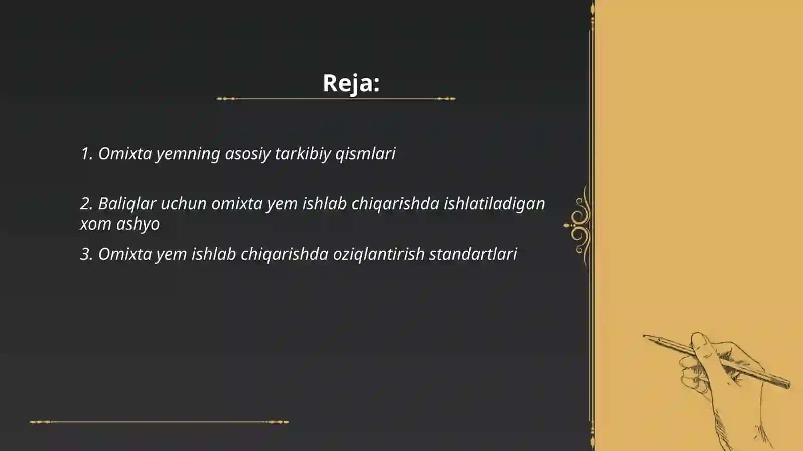 Omixta yem ishlab chiqarish sanoati haqida 2